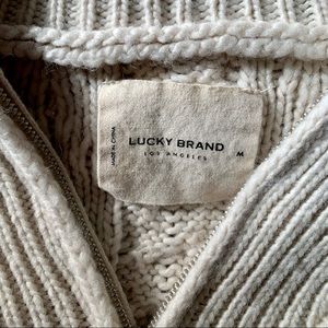 Lucky Brand Tan Half-Zip Sweater